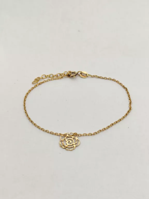 SREBRNA BRANSOLETKA Z MOTYWEM RÓŻY 1,21 G 20CM