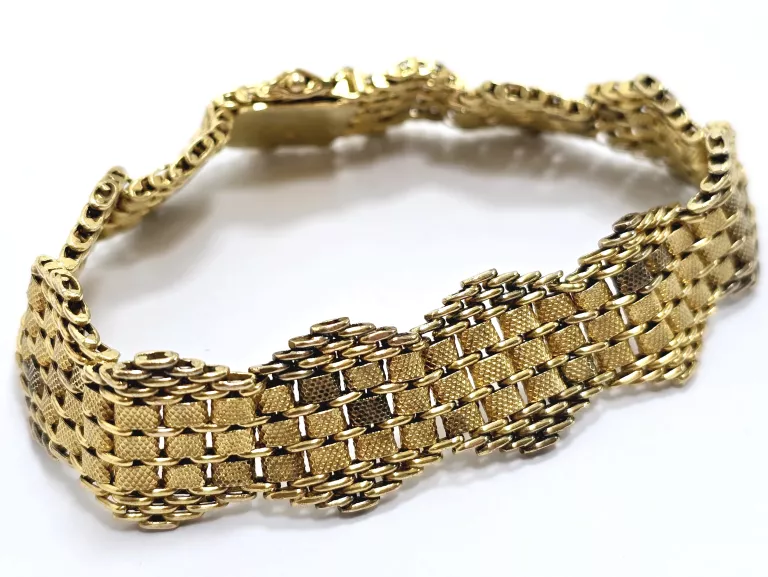 ZŁOTA BRANSOLETKA TAŚMA 585 28,97G 19CM