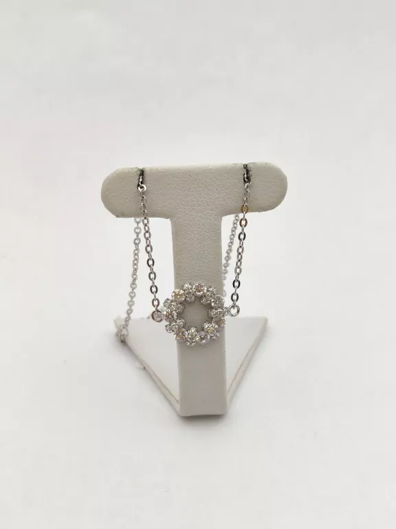 SREBRNA BRANSOLETKA Z CYRKONIĄ 2,26G 18CM