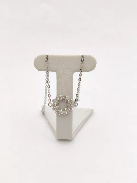 SREBRNA BRANSOLETKA Z CYRKONIĄ 2,26G 18CM