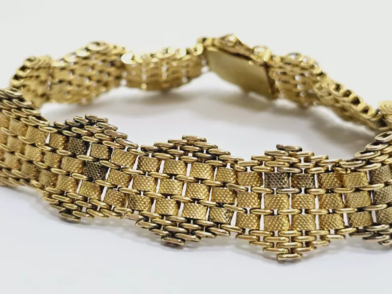 ZŁOTA BRANSOLETKA TAŚMA 585 28,97G 19CM