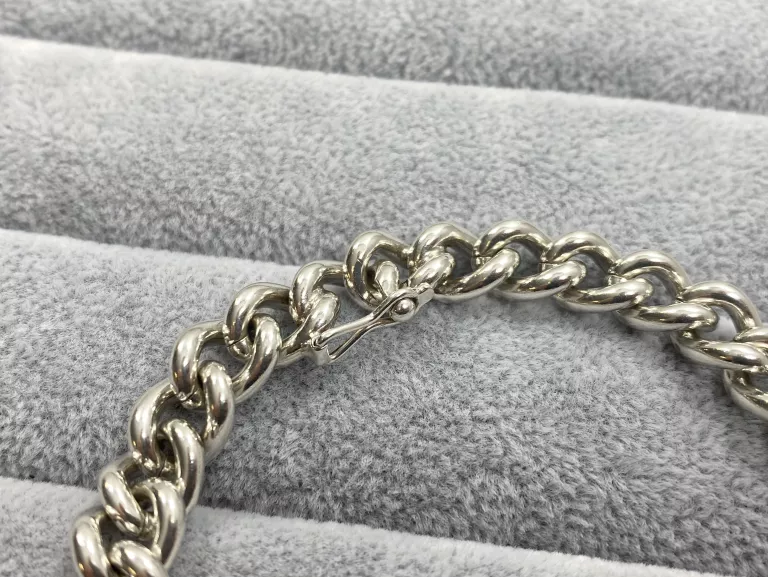 SREBRNA BRANSOLETKA SPLOT CUBANO 44G 21CM