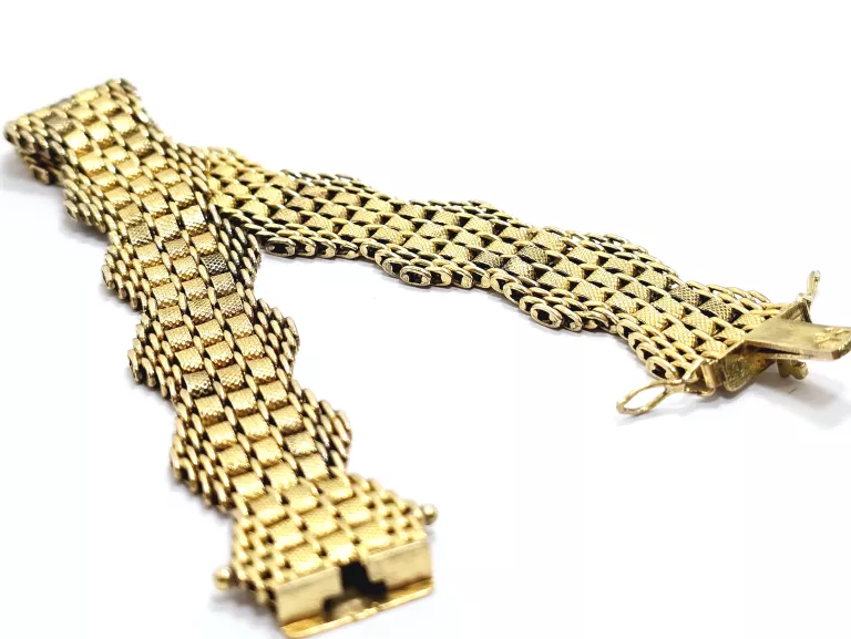 ZŁOTA BRANSOLETKA TAŚMA 585 28,97G 19CM