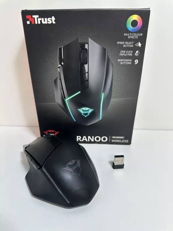 MYSZKA MYSZ BEZPRZEWODOWA GAMINGOWA TRUST GXT 131 RANOO 4800 DPI RGB 2,4GH