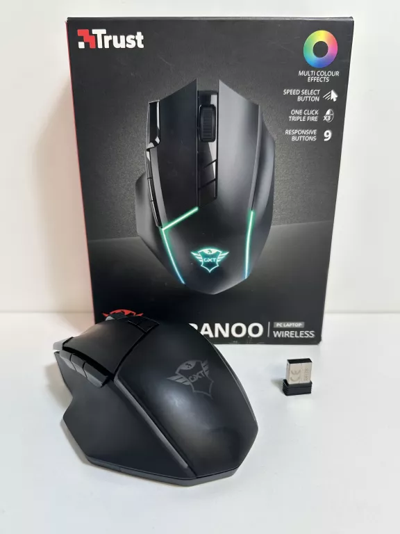 MYSZKA MYSZ BEZPRZEWODOWA GAMINGOWA TRUST GXT 131 RANOO 4800 DPI RGB 2,4GH