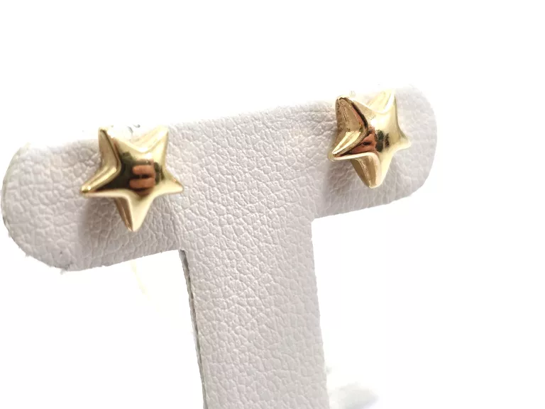 ZŁOTE KOLCZYKI GWIAZDKI SZTYFT 585 0,62G