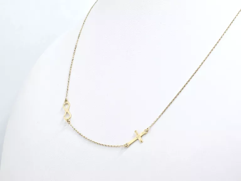 ZŁOTA CELEBRYTKA KRZYZYK NIESKOŃCZONOŚĆ 585 1,25G 45CM