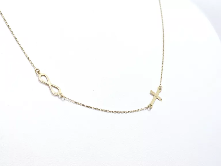 ZŁOTA CELEBRYTKA KRZYZYK NIESKOŃCZONOŚĆ 585 1,25G 45CM