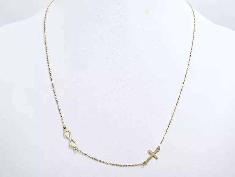 ZŁOTA CELEBRYTKA KRZYZYK NIESKOŃCZONOŚĆ 585 1,25G 45CM