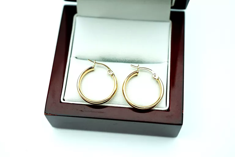 ZŁOTE KOLCZYKI - KOŁA - PR: 585 1.23G 1.9CM 14K