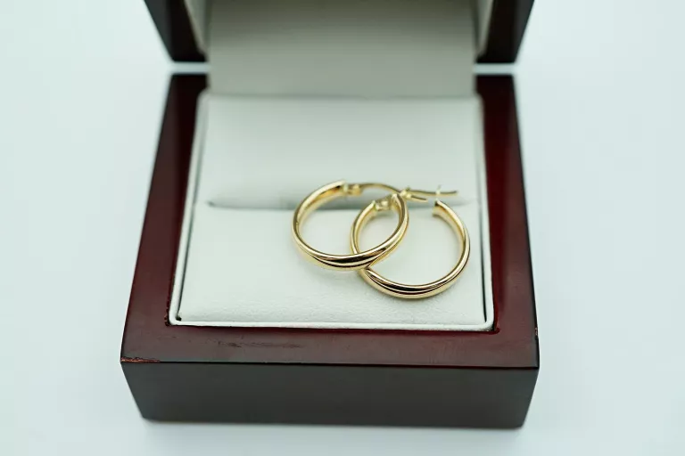 PIĘKNE ZŁOTE KOLCZYKI KOŁA PR585 14K 1,22G