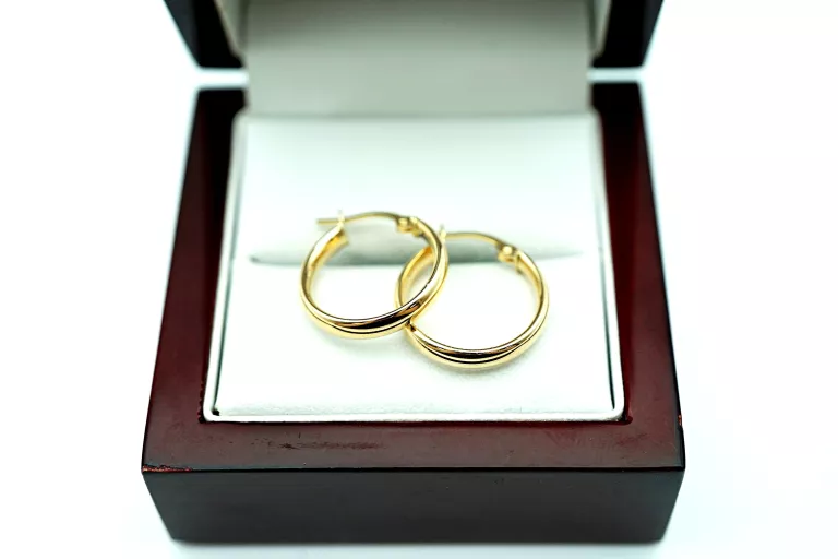 ZŁOTE KOLCZYKI - KOŁA - PR: 585 1.23G 1.9CM 14K