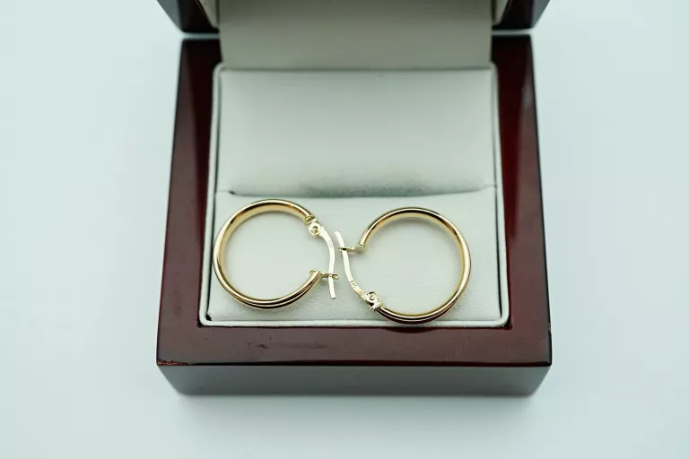 PIĘKNE ZŁOTE KOLCZYKI KOŁA PR585 14K 1,22G