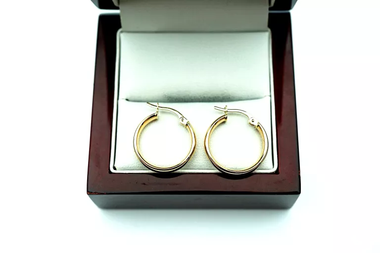 ZŁOTE KOLCZYKI - KOŁA - PR: 585 1.23G 1.9CM 14K