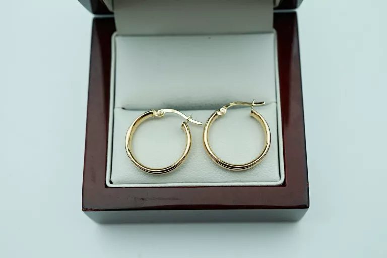 PIĘKNE ZŁOTE KOLCZYKI KOŁA PR585 14K 1,22G