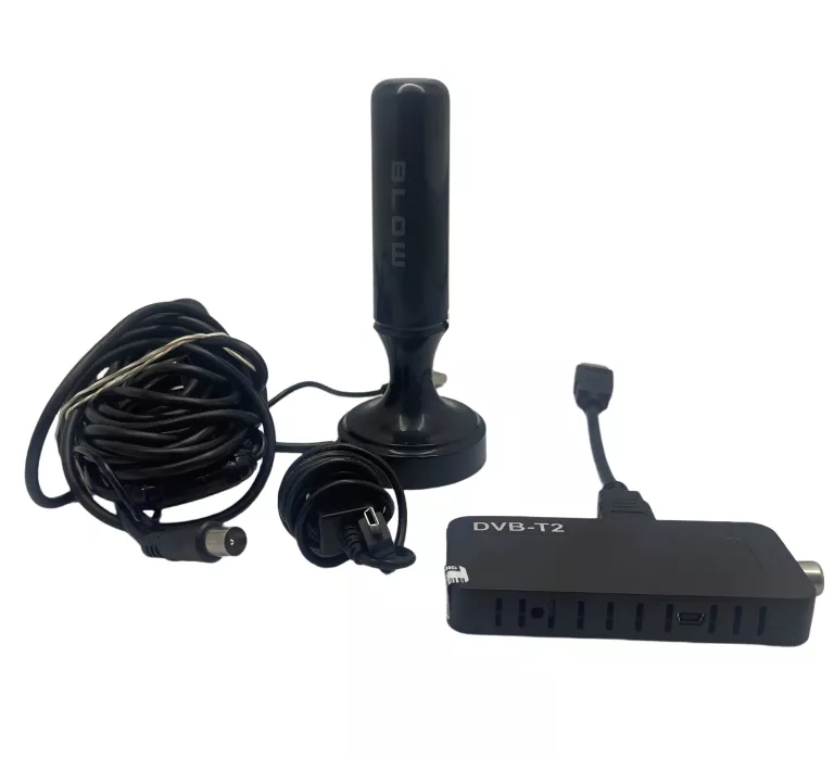 DEKODER TUNER DVB-T2 BLOW 6006FHD MINI Z ANTENĄ