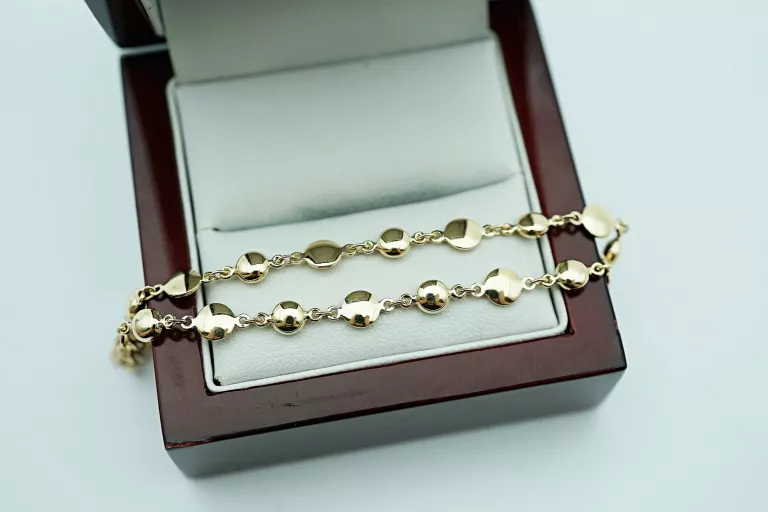 PRZEPIĘKNA ZŁOTA BRANSOLETKA PR585 14K 3,23G 20CM