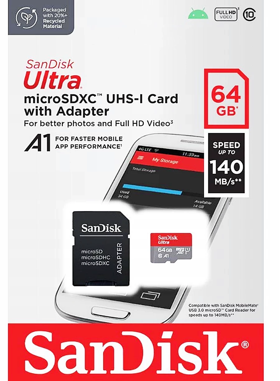 sandisk-karta-ultra-microsdxc-64gb-140mbs-a1-adapter-sd-619659200541-ean-gtin-619659200541