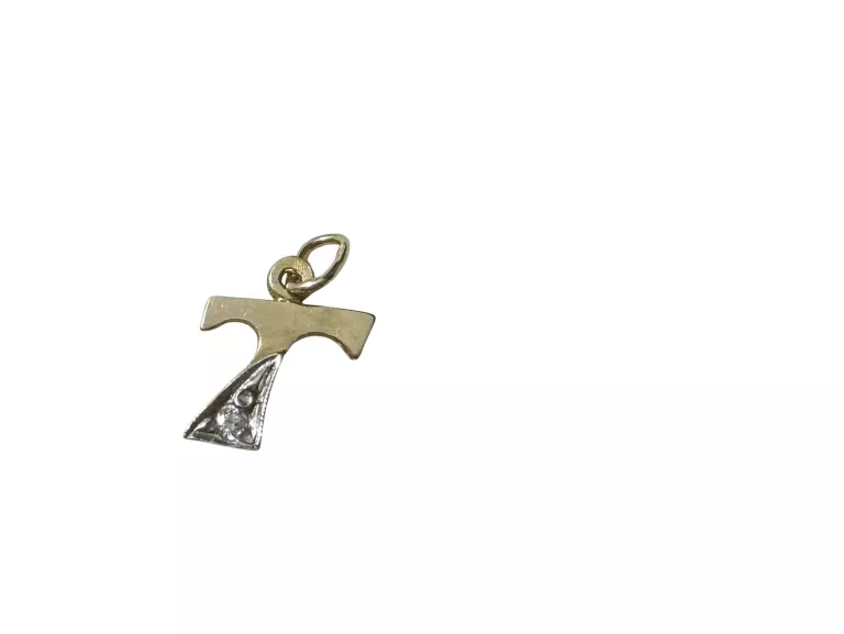 PIĘKNA ZŁOTA ZAWIESZKA 0,65G./585/1CM. CYRKONIA