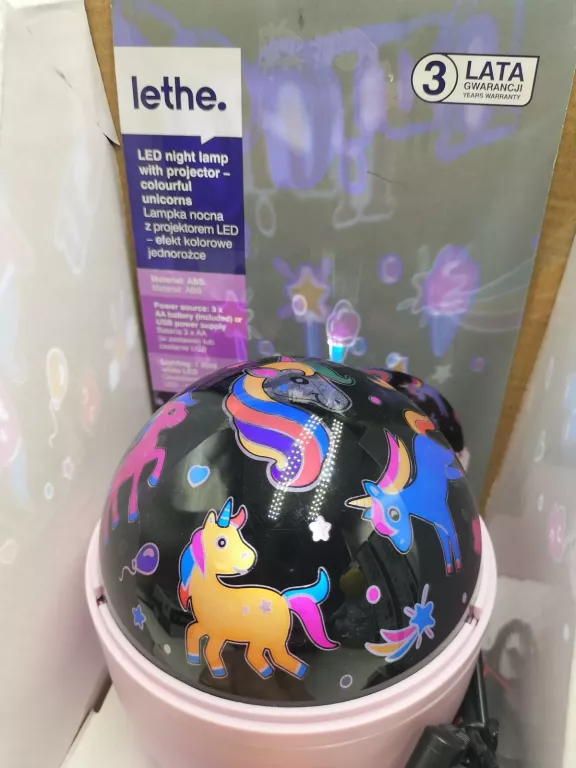 LAMPKA PROJEKTOR LETHE RÓŻOWY