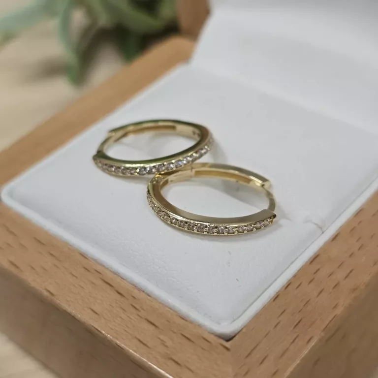 ŚLICZNE ZŁOTE KOLCZYKI PR.585 2,04 1,6CM DŁ.