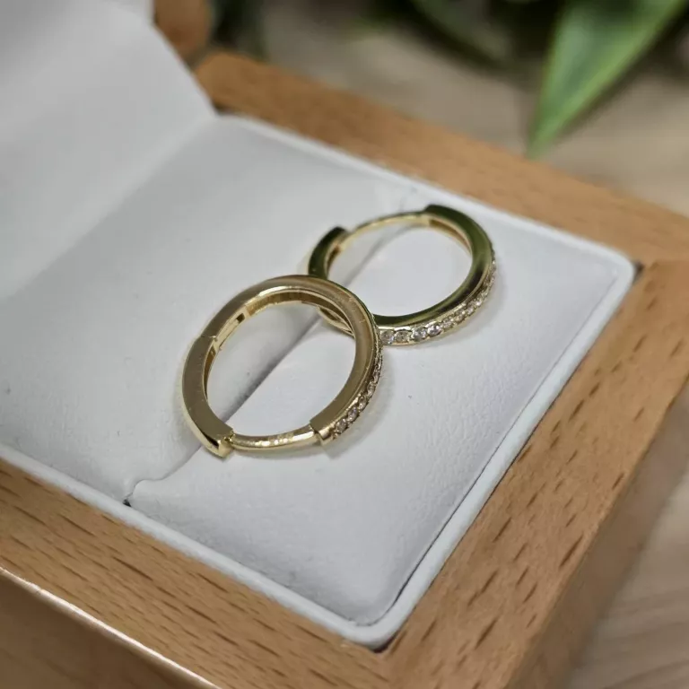 ŚLICZNE ZŁOTE KOLCZYKI PR.585 2,04 1,6CM DŁ.