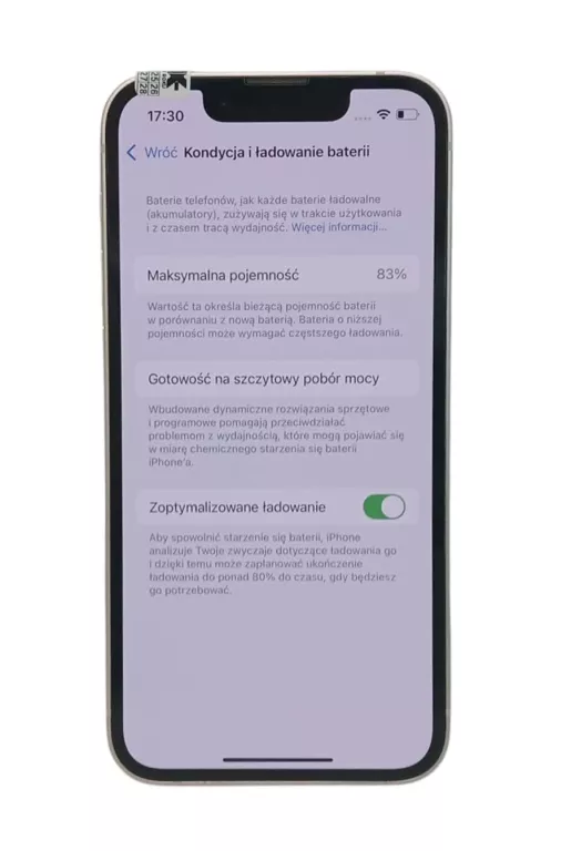 TELEFON IPHONE 13 MINI 128GB 83 %