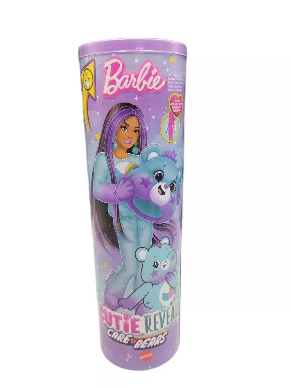 BARBIE CUTIE REVEAL CARE BEARS LALKA SERIA 2, FIOLETOWA