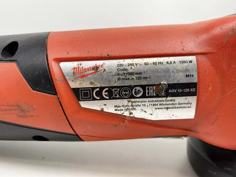 SZLIFIERKA KĄTOWA SIECIOWE MILWAUKEE 1550 W 230 V