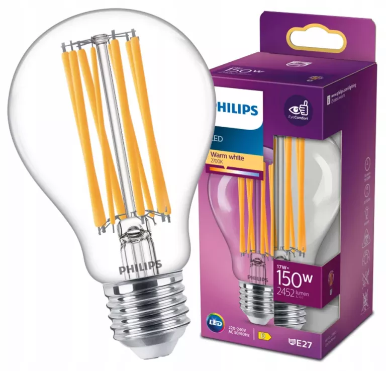 ŻARÓWKA LED E27 A67 17W = 150W 2452LM 2700K CIEPŁA FILAMENT P 871869976237