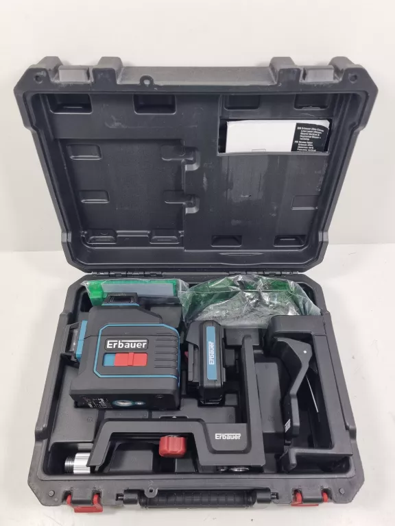 LASER KRZYŻOWY SAMOPOZIOMUJĄCY ERBAUER 360 E-IM6 ZIELONY 25M KPL WALIZKA