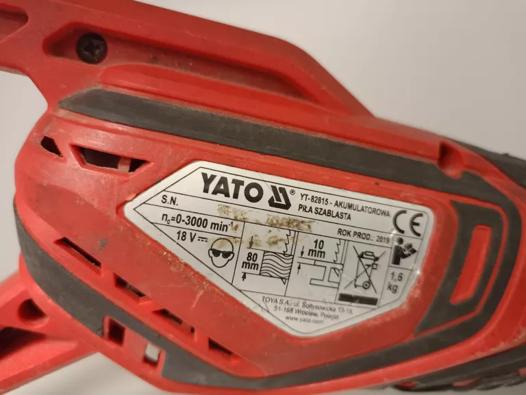 YATO YT-82815 PIŁA SZABLASTA 18V PILARKA LISICA WYRZYNARKA AKUMULATOROWA