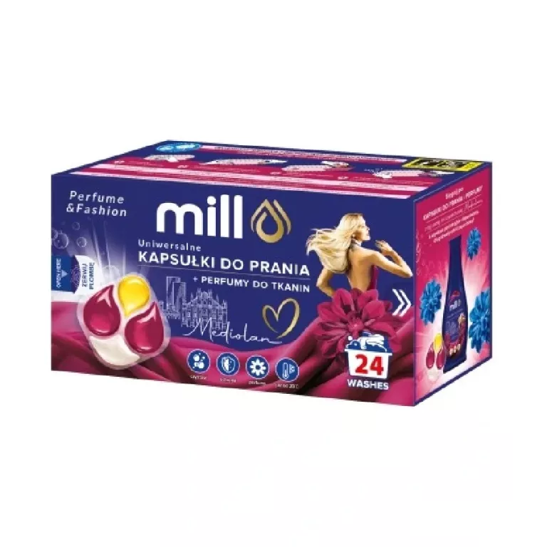 MILL KAPSUŁKI DO PRANIA UNIWERSALNE MEDIOLAN 24 SZT.