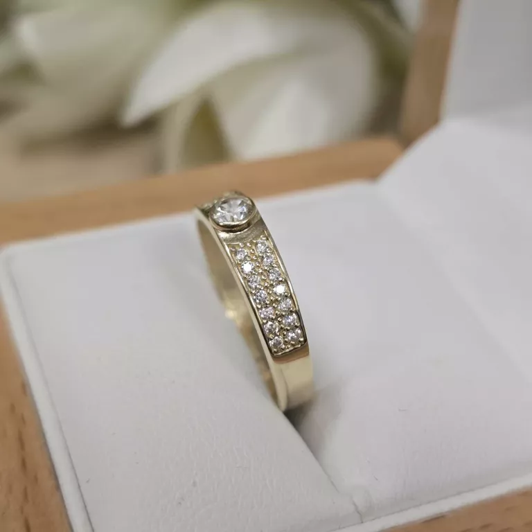 ORYGINALNY ZŁOTY PIERŚCIONEK PR.585 ROZM,15