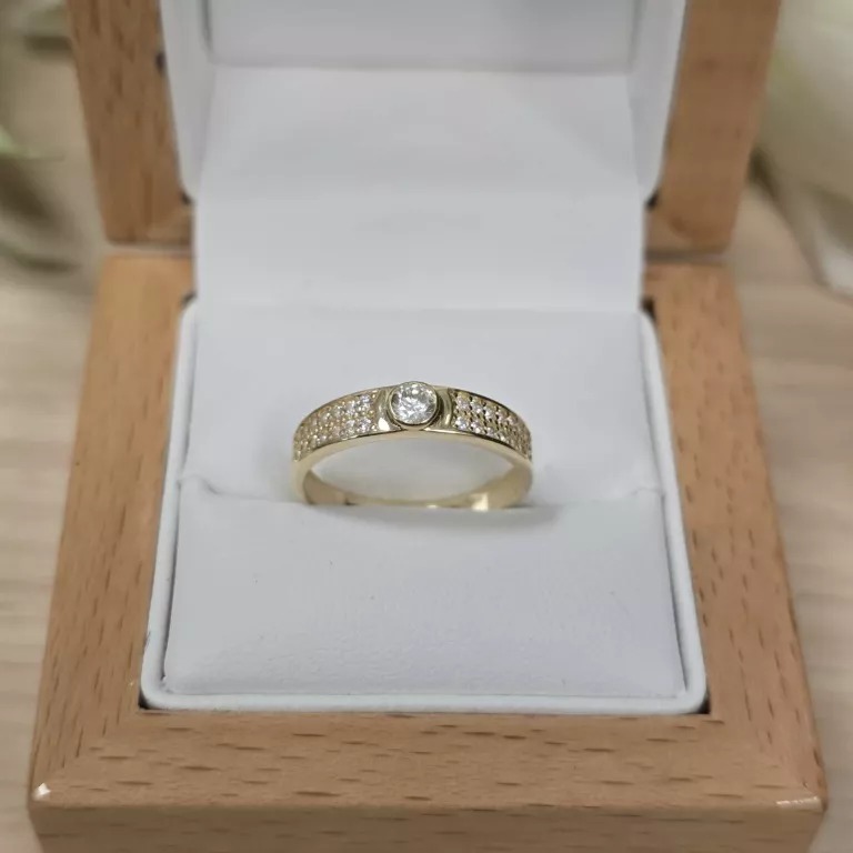 ORYGINALNY ZŁOTY PIERŚCIONEK PR.585 ROZM,15