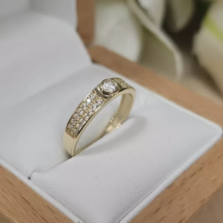 ORYGINALNY ZŁOTY PIERŚCIONEK PR.585 ROZM,15