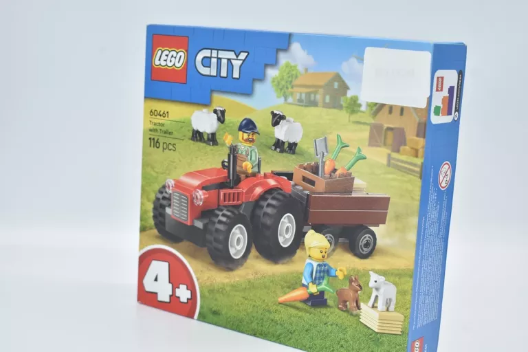 LEGO CITY 60461 CZERWONY TRAKTOR Z PRZYCZEPĄ I OWCAMI