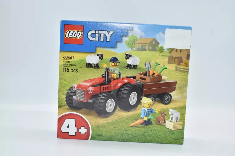 LEGO CITY 60461 CZERWONY TRAKTOR Z PRZYCZEPĄ I OWCAMI