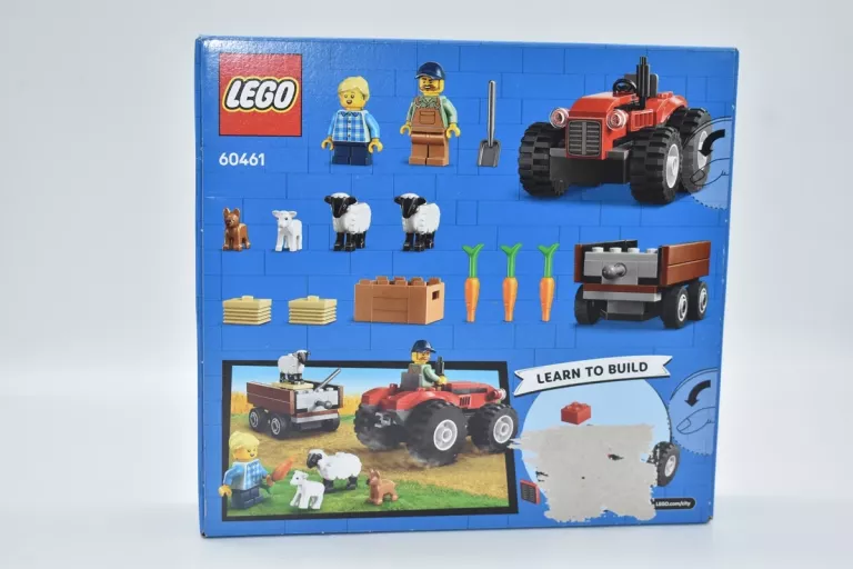 LEGO CITY 60461 CZERWONY TRAKTOR Z PRZYCZEPĄ I OWCAMI