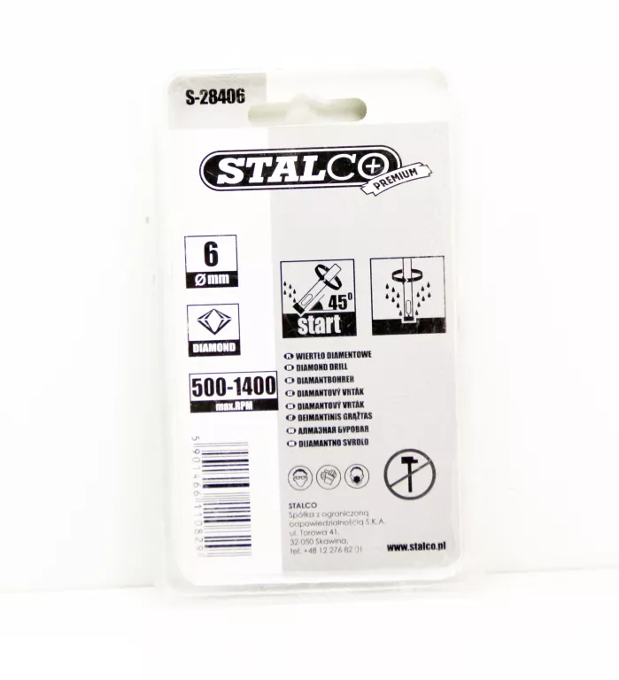 WIERTŁO DIAMENTOWE STALCO MARMUR GRANIT 6MM