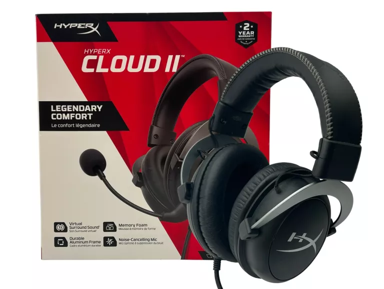 SŁUCHAWKI GAMINGOWE HYPERX CLOUD II GUNMETAL (4P5L9AA)