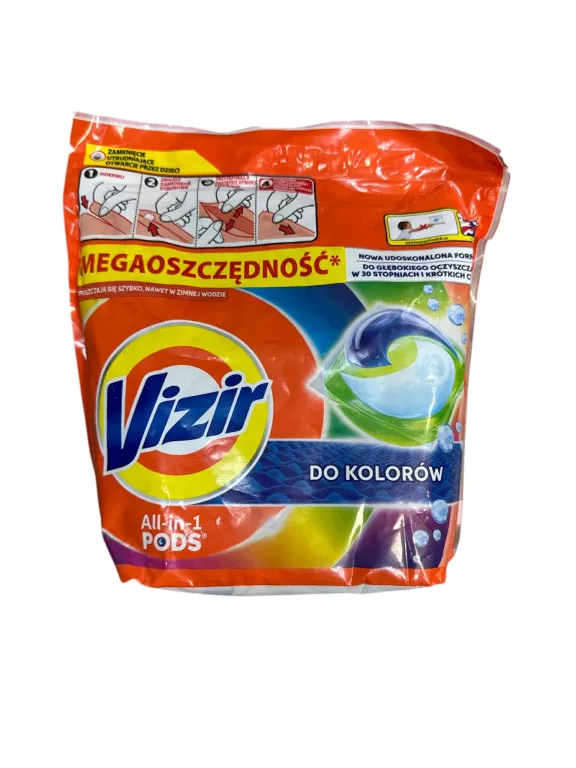 KAPSUŁKI DO PRANIA KOLORÓW ALL-IN-1 PODS VIZIR 44 SZT