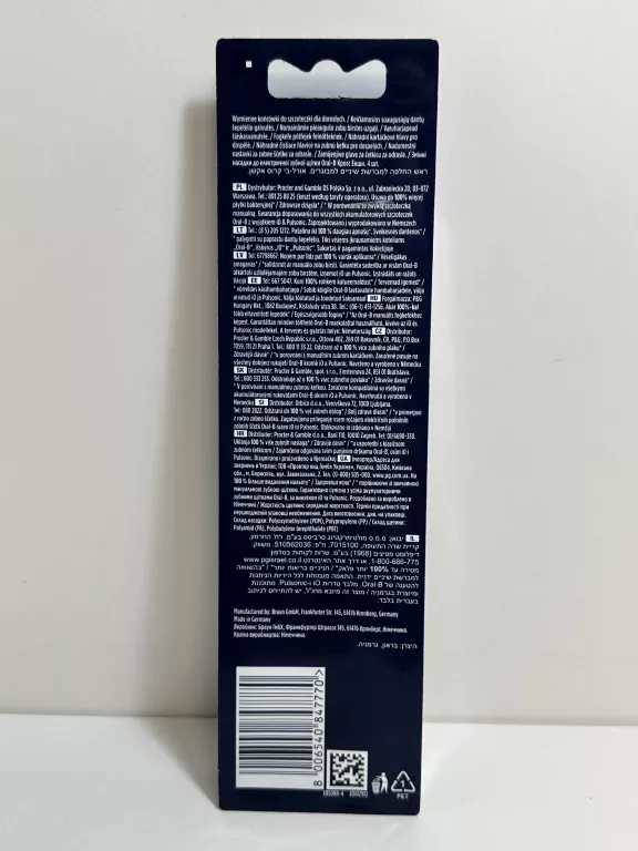 BRAUN ORAL-B CROSSACTION EB50RX-4 4 KOŃCÓWKI DO SZCZOTECZKI ORAL-B