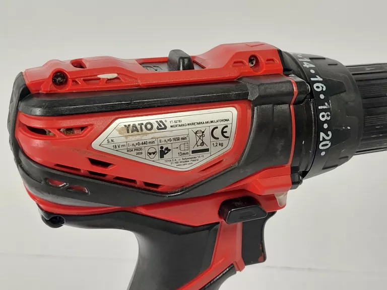 WKRĘTARKA YATO ZASILANIE AKUMULATOROWE 18 V YT-82783 ŁADOWARKA I BATERIA