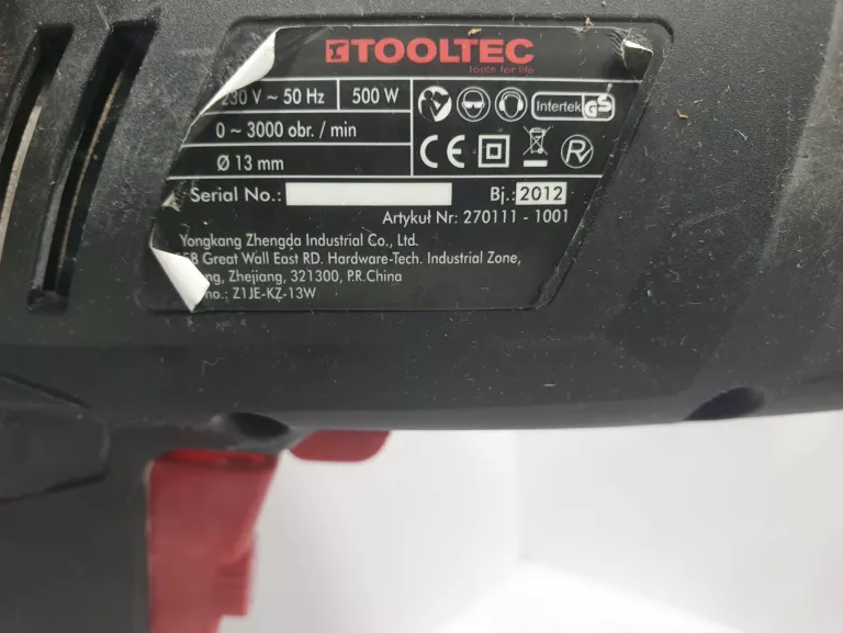WIERTARKA UDAROWA TOOLTEC 230 V 500 W