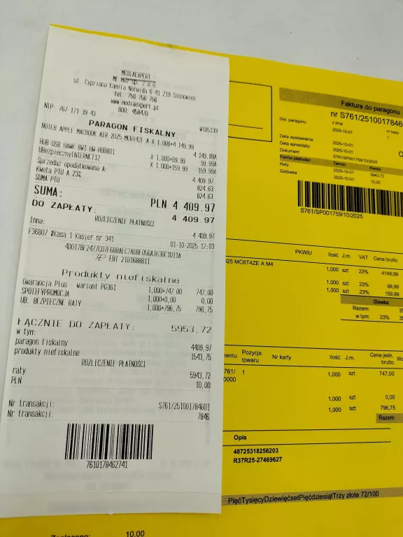 LAPTOP MACBOOK AIR 4 2025 A3240 GWARANCJA IDEAŁ