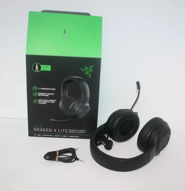 SŁUCHAWKI RAZER KRAKEN X LITE CZARNE