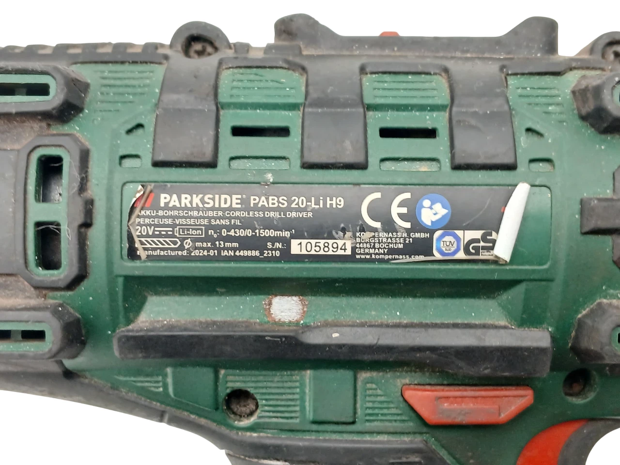 WIERTARKO WKR TARKA PARKSIDE PABS 20 LI H9 BAT 20 V 2 0 AH ADOWARKA wiertarko-wkr-tarka-parkside-pabs-20-li-h9-bat-20-v-2-0-ah-adowarka