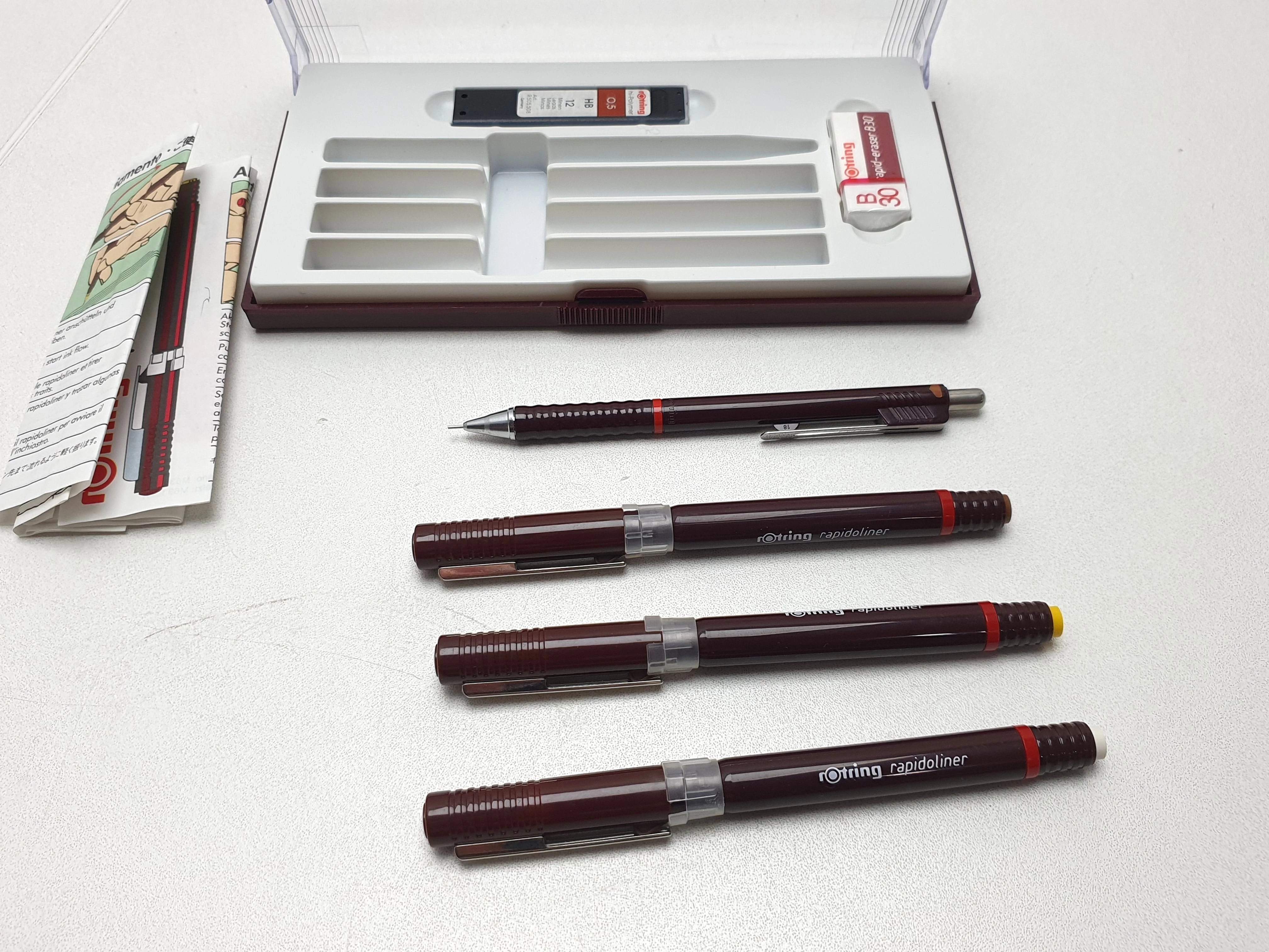 ZESTAW ROTRING RAPIDOLINER BUMKA RYSIKI PUDEŁKO | Rapidografy | Loombard.pl