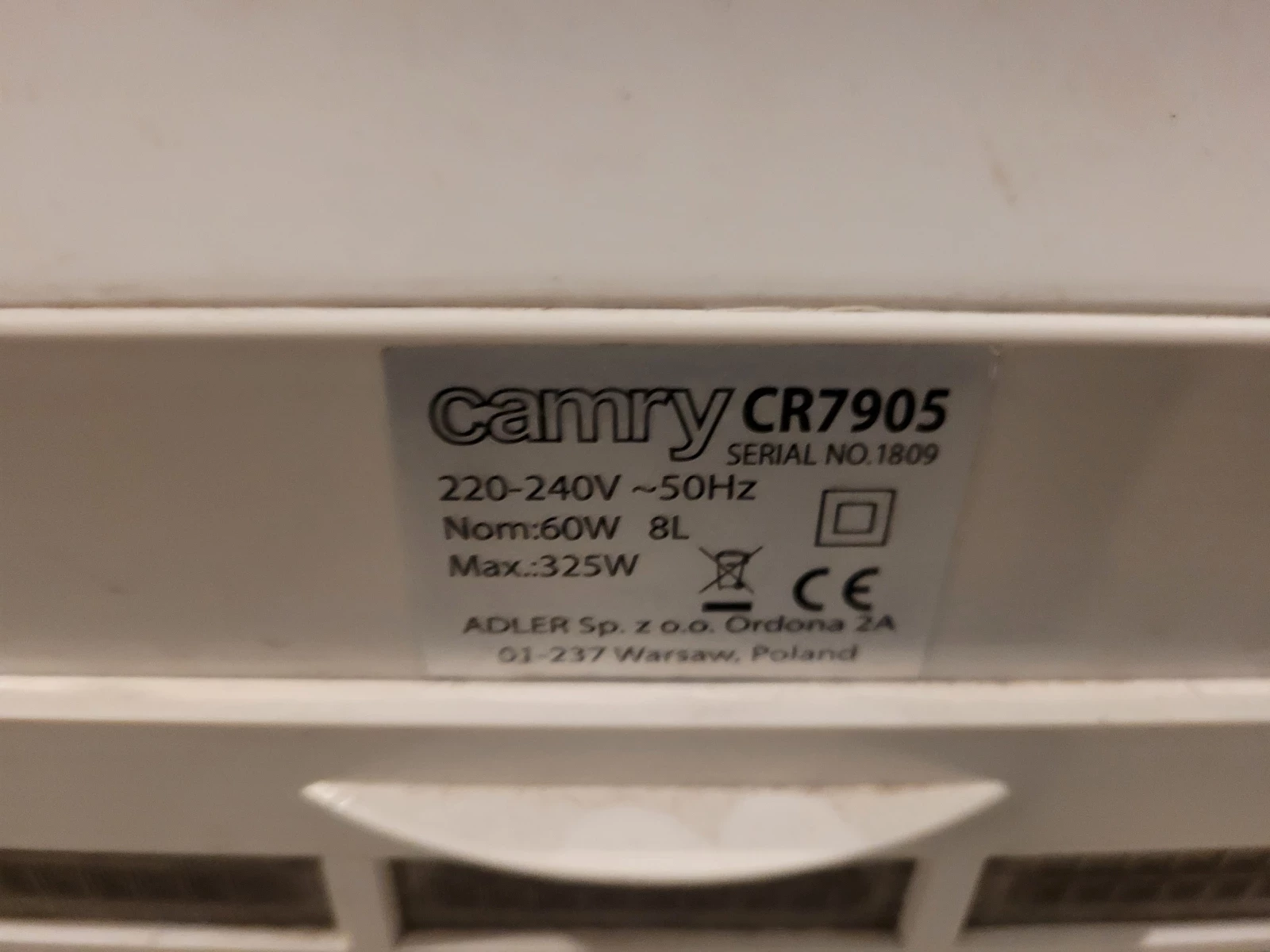 klimator-camry-cr7905-60-w-moc-6000